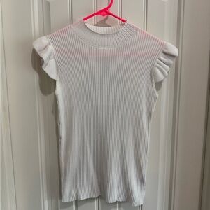 White Ribbed Women’s Top